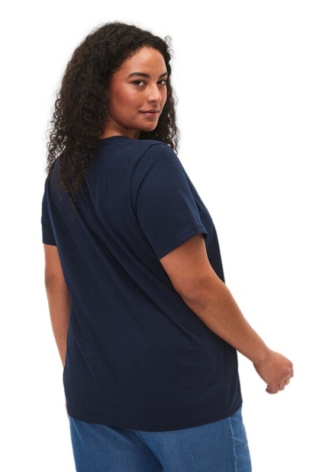 ZIZZI KLASYCZNY T-SHIRT GRANATOWY 148E