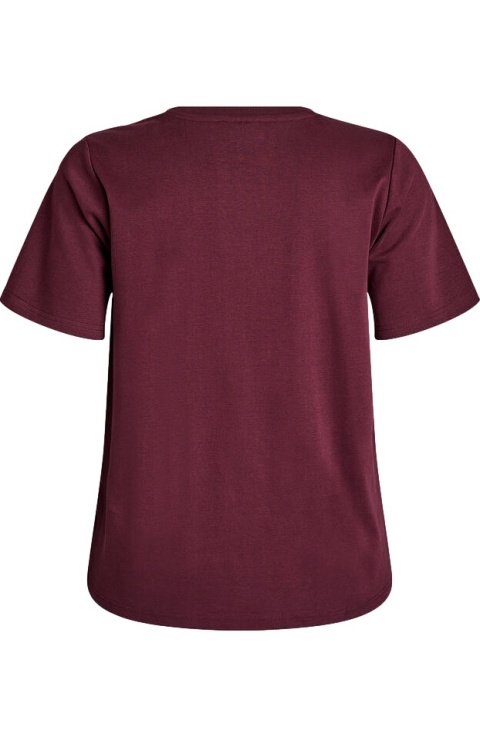 ZIZZI KLASYCZNY T-SHIRT BORDOWY 159B