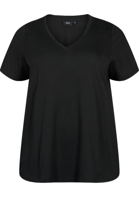 ZIZZI KLASYCZNY T-SHIRT CZARNY 148E