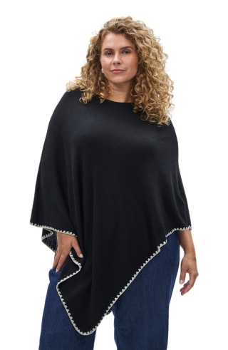 ZIZZI ORYGINALNE DZIANINOWE PONCZO WISKOZA 401B