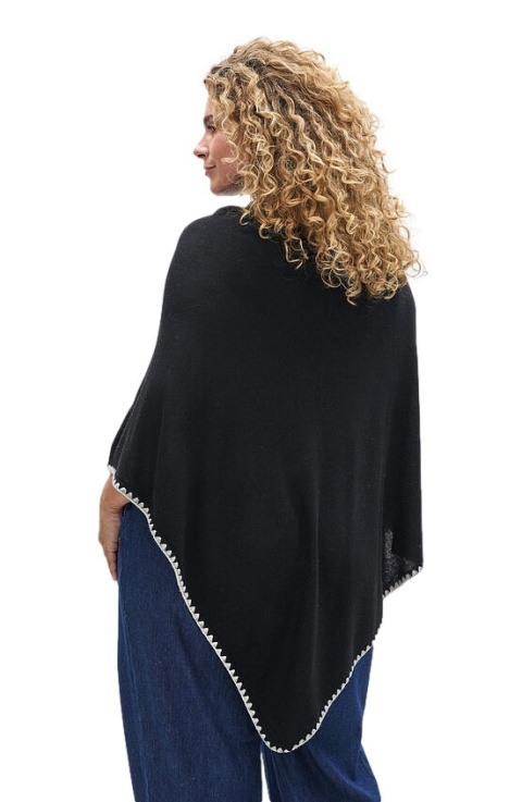 ZIZZI ORYGINALNE DZIANINOWE PONCZO WISKOZA 401B