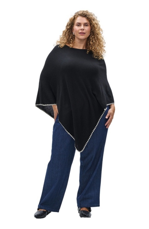 ZIZZI ORYGINALNE DZIANINOWE PONCZO WISKOZA 401B