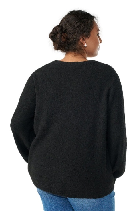 ZIZZI PIĘKNY KARDGIAN SWETER CZARNY DZIANINA GUZIKI 542A