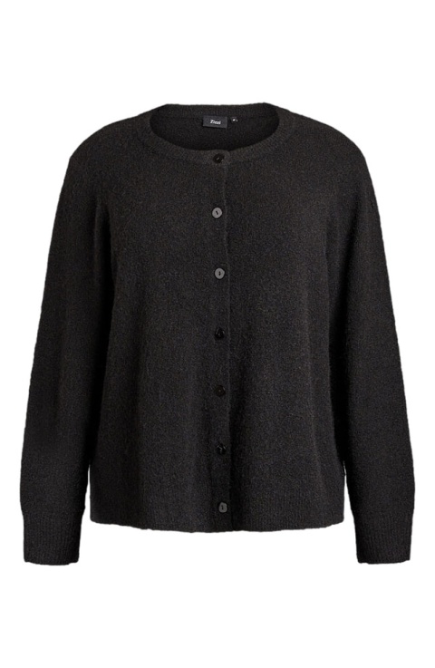 ZIZZI PIĘKNY KARDGIAN SWETER CZARNY DZIANINA GUZIKI 542A