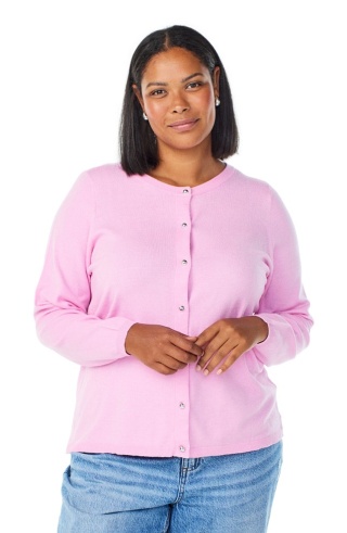 ZIZZI PIĘKNY KARDIGAN SWETER NA GUZIKI RÓŻOWY 479D
