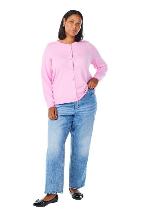 ZIZZI PIĘKNY KARDIGAN SWETER NA GUZIKI RÓŻOWY 479D