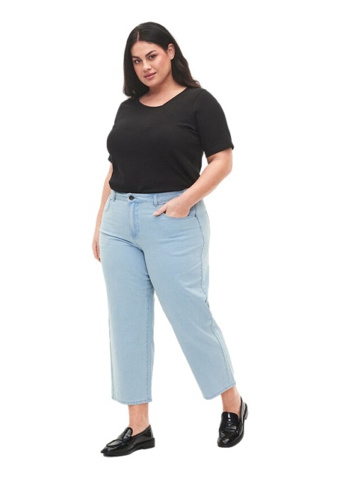 ZIZZI PRĄŻKOWANY CZARNY T-SHIRT 982A