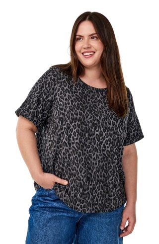 ZIZZI VINTAGE SZARA BLUZKA PANTERKA WZÓR 443B