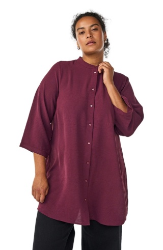 ZIZZI BORDOWA KOSZULA TUNIKA BAWEŁNA 054B