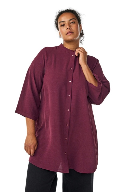 ZIZZI BORDOWA KOSZULA TUNIKA BAWEŁNA 054B