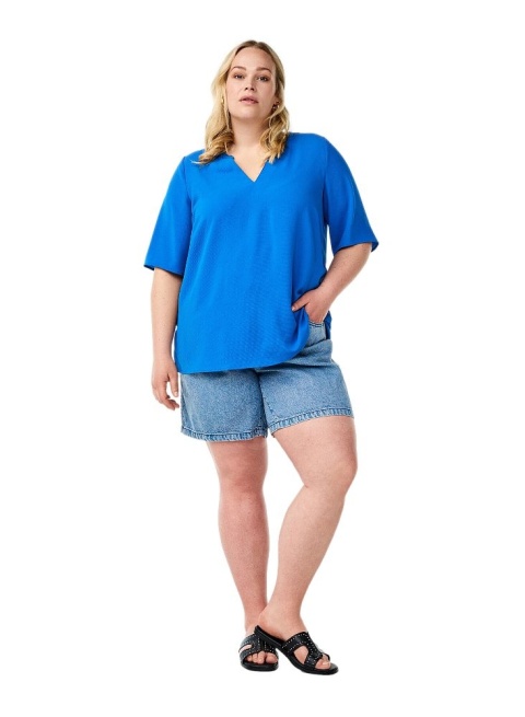 ZIZZI KOBALTOWA BLUZKA TUNIKA SEREK 000Z