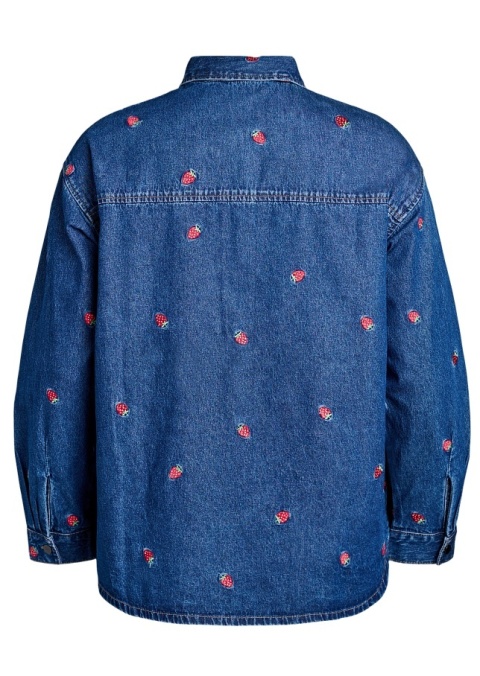 ZIZZI GRANATOWA JEANSOWA KOSZULA HAFT TRUSKAWKI 039C