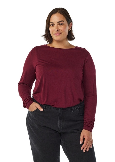 ZIZZI ŚWIETNA BORDOWA BLUZKA 186A
