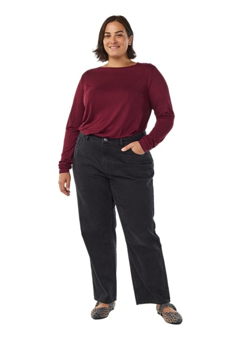 ZIZZI ŚWIETNA BORDOWA BLUZKA 186A