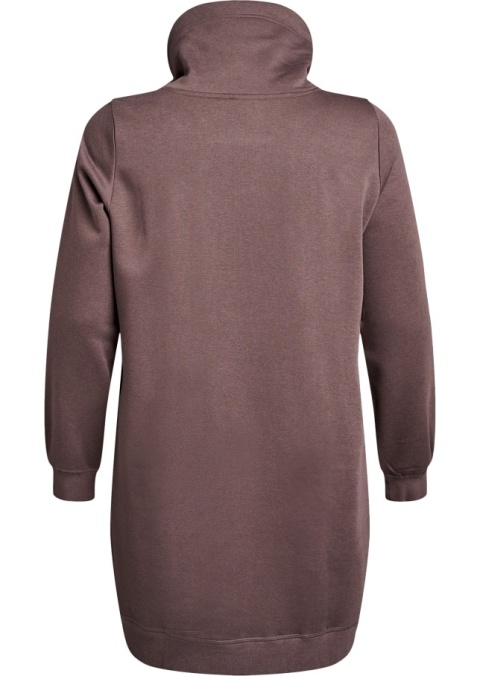 ZIZZI BRĄZOWA BLUZA/TUNIKA Z KOŁNIERZEM KIESZENIE 041B