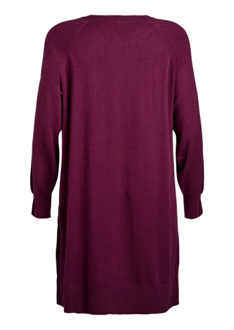 ZIZZI WYGODNA BORDOWA SUKIENKA DZIANINA 479C