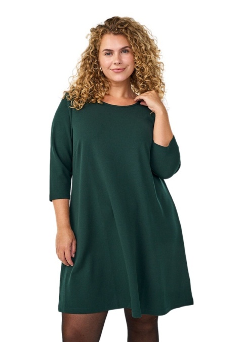 ZIZZI KRÓTKA ZIELONA TRAPEZOWA SUKIENKA 007F