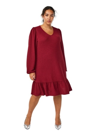 ZIZZI ELEGANCKA CZERWONA SUKIENKA STRUKTURA 500A