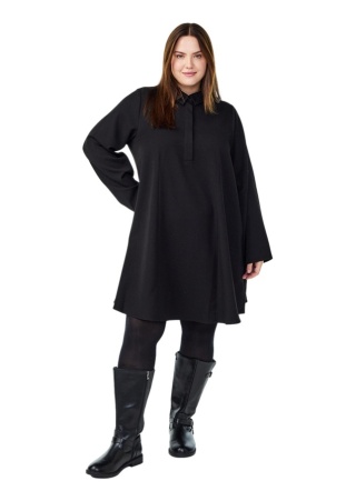 ZIZZI CZARNA LUŹNA SUKIENKA POLO 552A