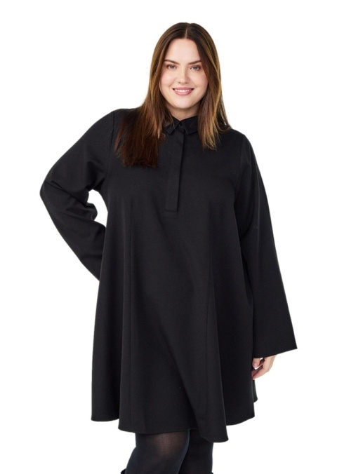 ZIZZI CZARNA LUŹNA SUKIENKA POLO 552A