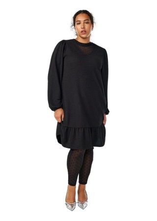 ZIZZI ELEGANCKA CZARNA SUKIENKA STRUKTURA 500A