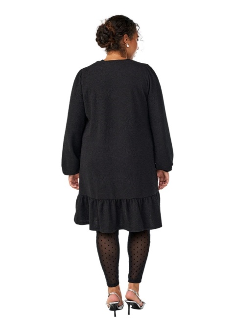 ZIZZI ELEGANCKA CZARNA SUKIENKA STRUKTURA 500A