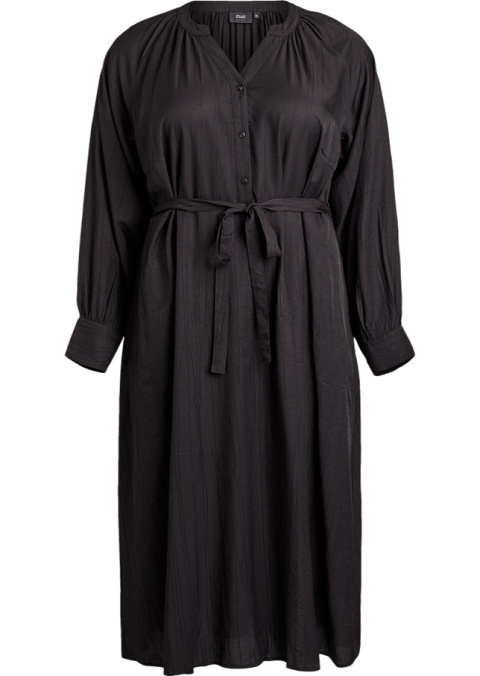 ZIZZI ZWIEWNA CZARNA SUKIENKA MIDI WIĄZANIE 537B