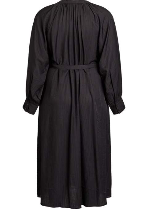 ZIZZI ZWIEWNA CZARNA SUKIENKA MIDI WIĄZANIE 537B