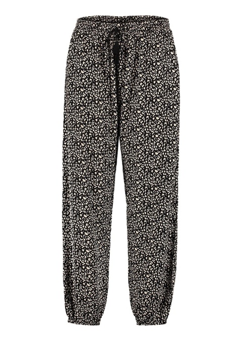 Z-ONE CZARNO-BIAŁE SPODNIE WZÓR PANTERKA ZO01