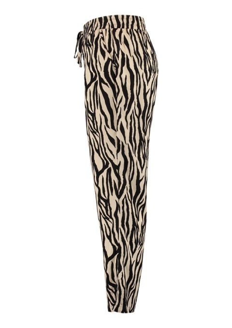 Z-ONE FANTASTYCZNE BEŻOWE SPODNIE WZÓR ZEBRA ZO82