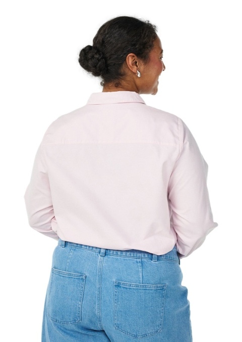 ZIZZI KLASYCZNA BAWEŁNIANA KOSZULA PUDROWY RÓŻ 065A