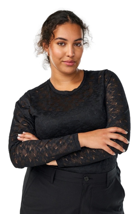 ZIZZI CZARNA KORONKOWA BLUZKA 306A