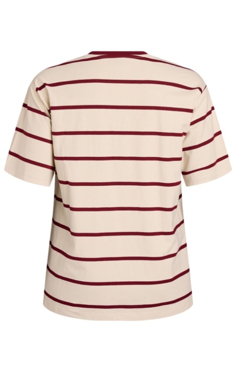 ZIZZI FANTASTYCZNY BEŻOWY T-SHIRT PASKI 684B