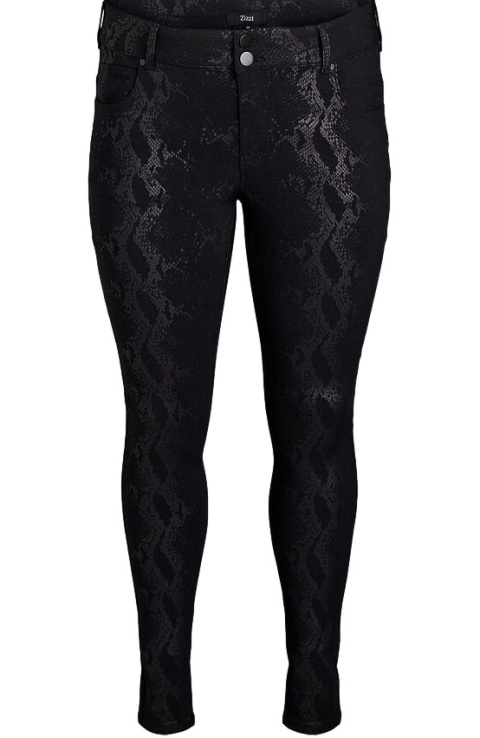 ZIZZI SPODNIE JEANSY CZARE SLIM FIT WZÓR 288A