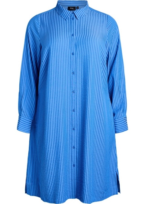 ZIZZI NIEBIESKA SUKIENKA KOSZULOWA W PASKI 536B