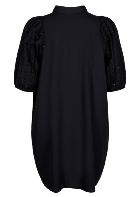 ZIZZI PIĘKNA CZARNA SUKIENKA KOSZULOWA HAFT 982B