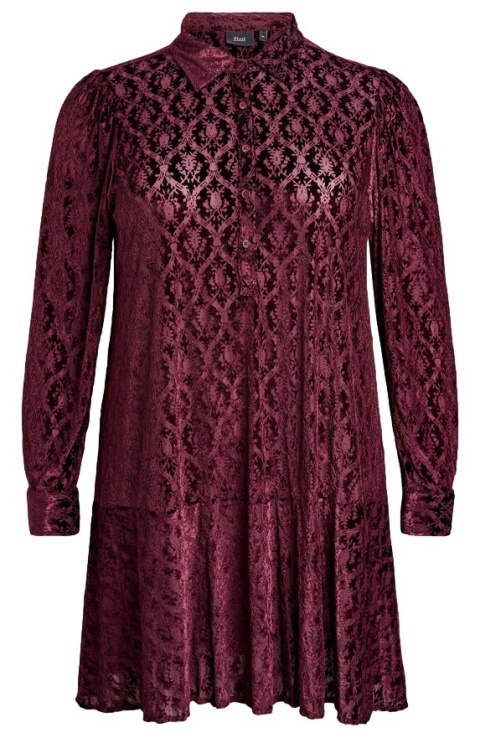 ZIZZI FIOLETOWA WELUROWA SUKIENKA WZÓR 708A