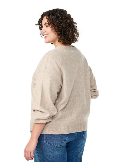ZIZZI ATRAKCYJNY BEŻOWY SWETER KARDIGAN 412C
