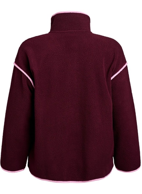 ZIZZI BORDOWA KURTKA POLAROWA PIKOWANE DETALE 274A