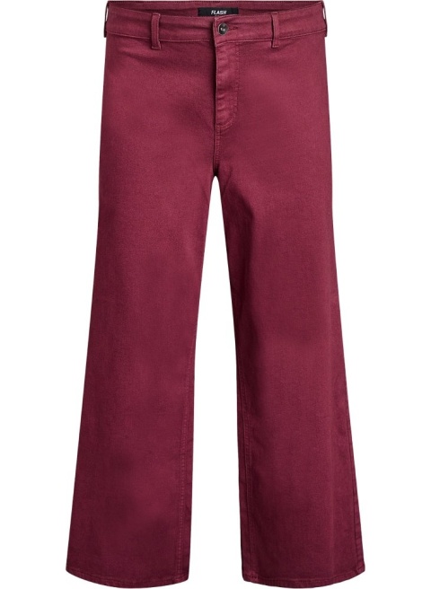 ZIZZI BORDOWE SZEROKIE SPODNIE JEANSY 067A