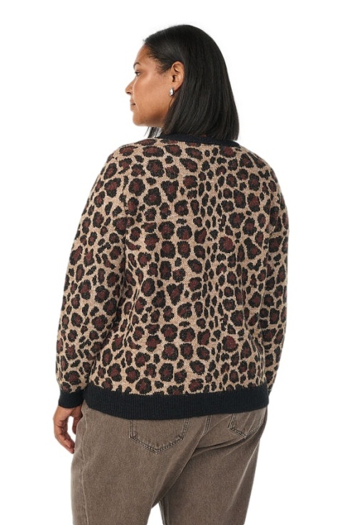 ZIZZI CZARNY SWETER KARDIGAN PANTERKA 534A