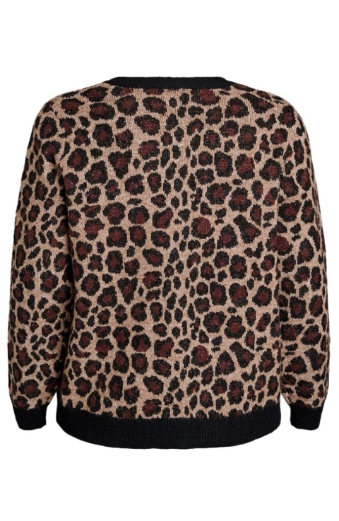 ZIZZI CZARNY SWETER KARDIGAN PANTERKA 534A