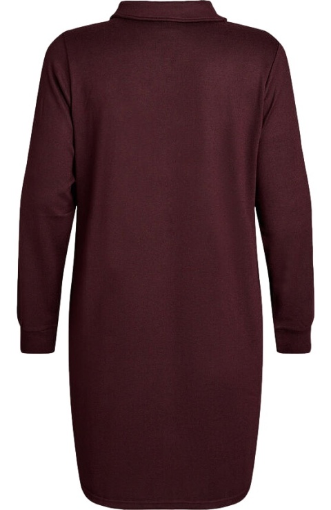 ZIZZI CIEMNOBORDOWA SUKIENKA POLO 071R