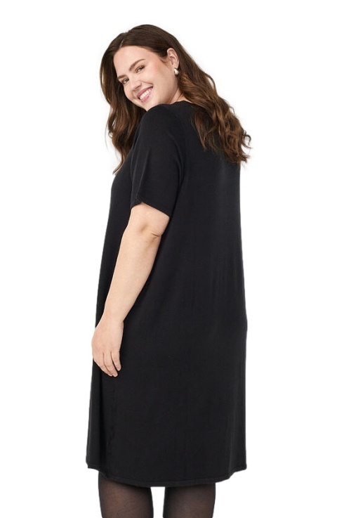 ZIZZI CZARNA DZIANINOWA SUKIENKA WISKOZA 539B