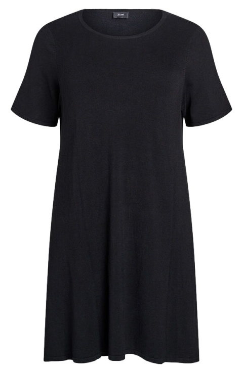 ZIZZI CZARNA DZIANINOWA SUKIENKA WISKOZA 539B