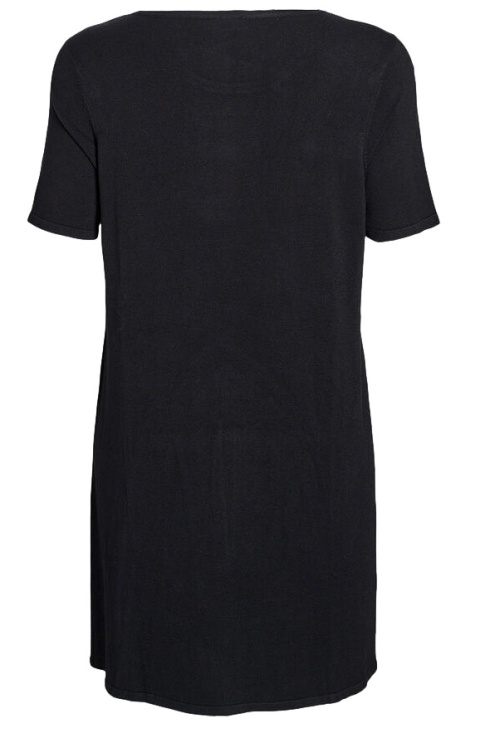 ZIZZI CZARNA DZIANINOWA SUKIENKA WISKOZA 539B