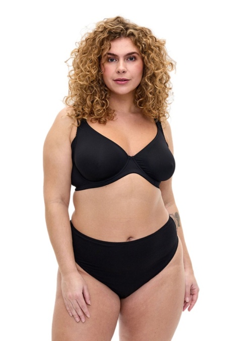 ZIZZI CZARNE MAJTKI STRINGI BAWEŁNA 083I