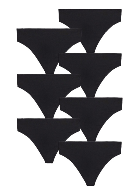 ZIZZI CZARNE MAJTKI STRINGI BAWEŁNA 2PACK 083I