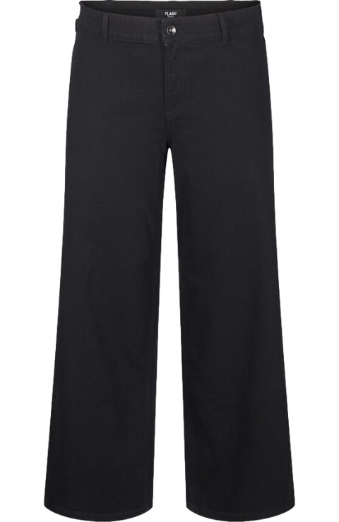 ZIZZI CZARNE SPODNIE JEANSY SZEROKIE WYSOKI STAN N82 001E