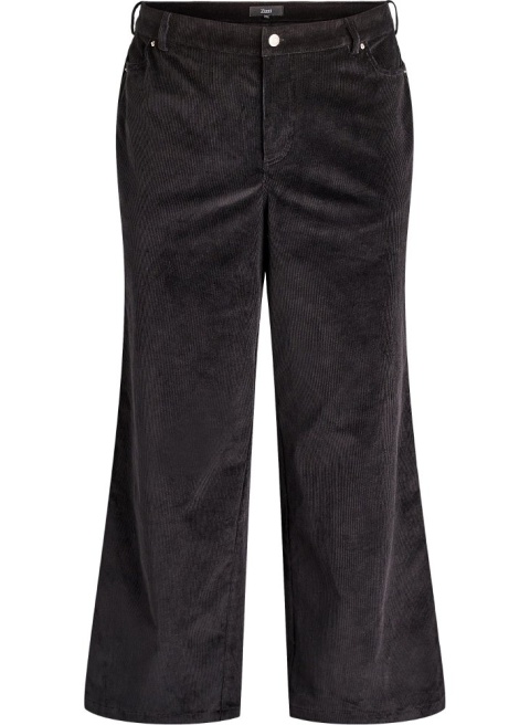 ZIZZI CZARNE SPODNIE SZTRUKSOWE DZWONY 316A